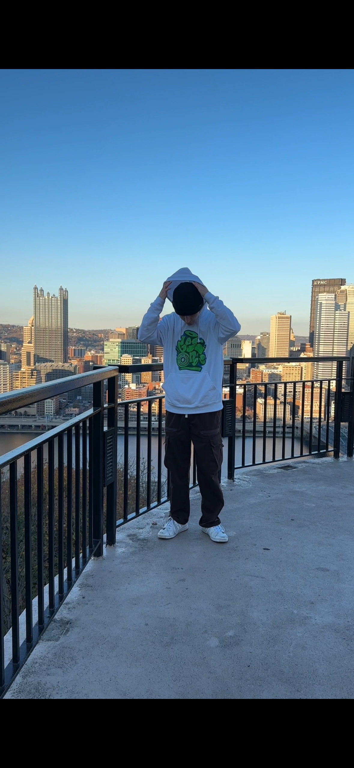 White Graffiti Hoodie