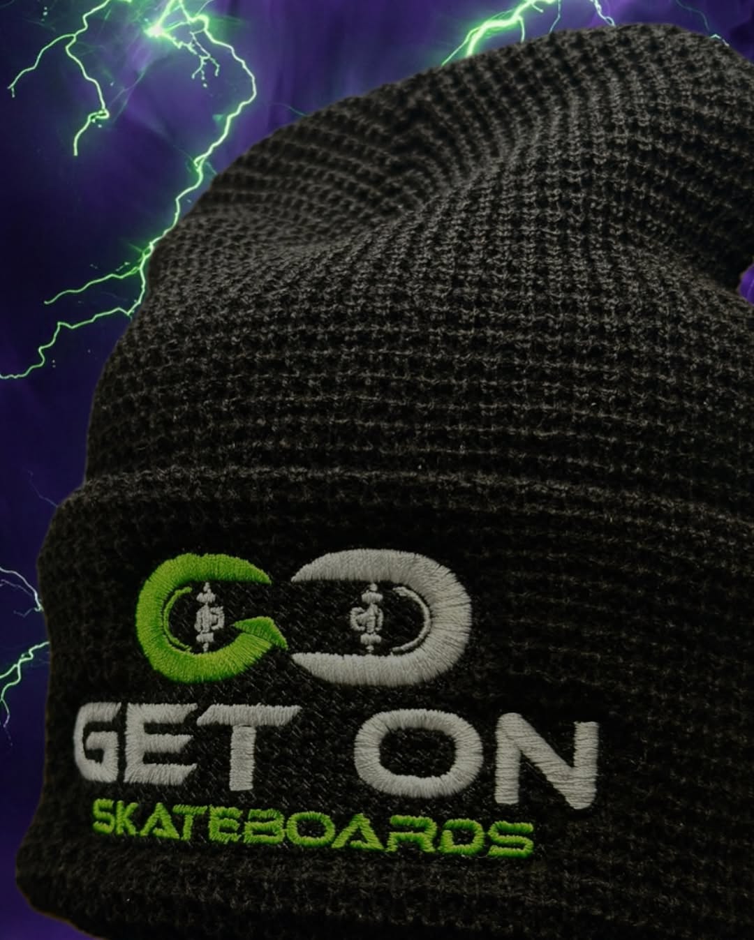 Black Knit Cuffed Beanie