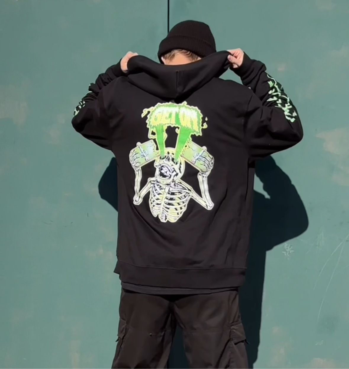 Black Skeleton Hoodie