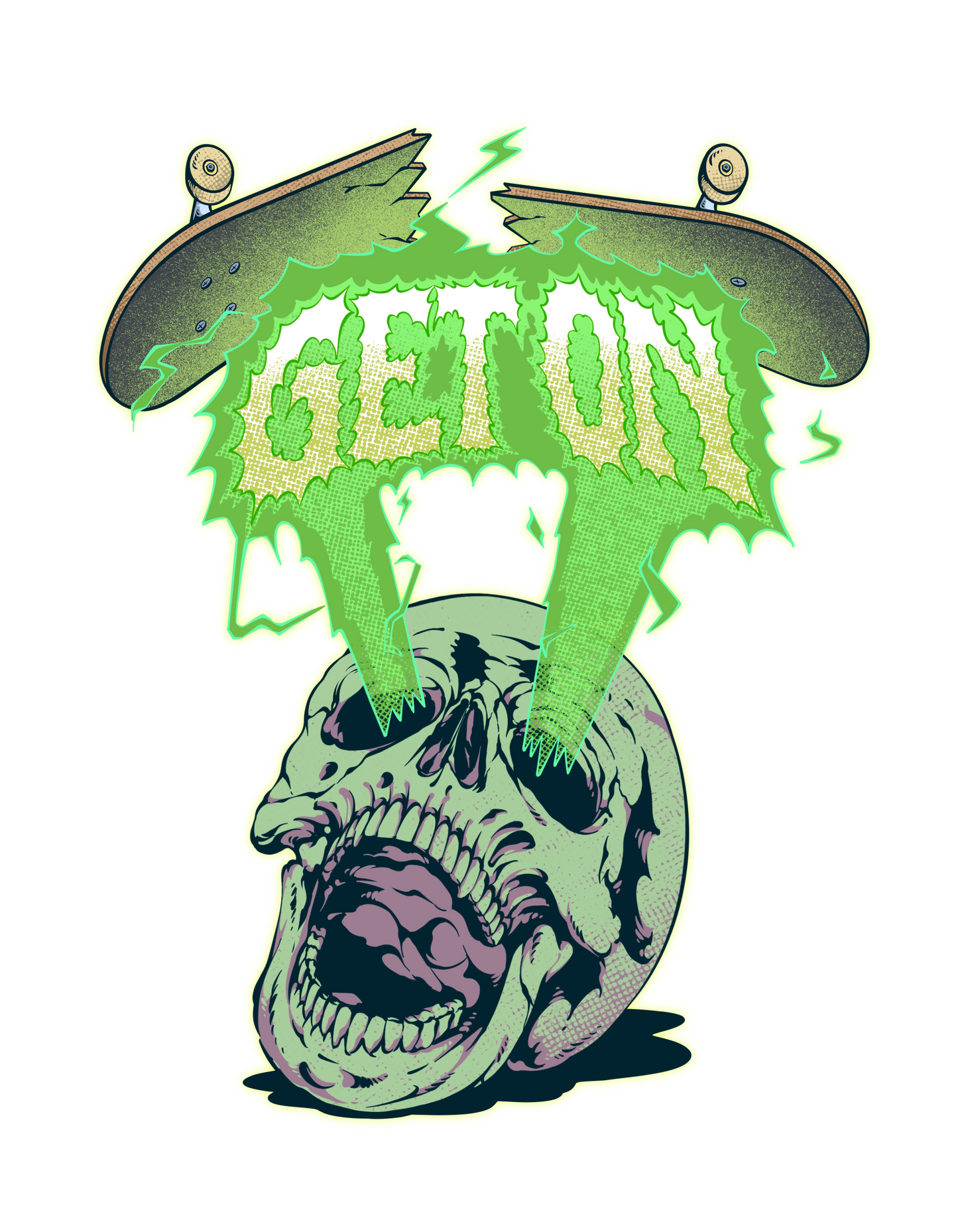 Skull Head Sticker