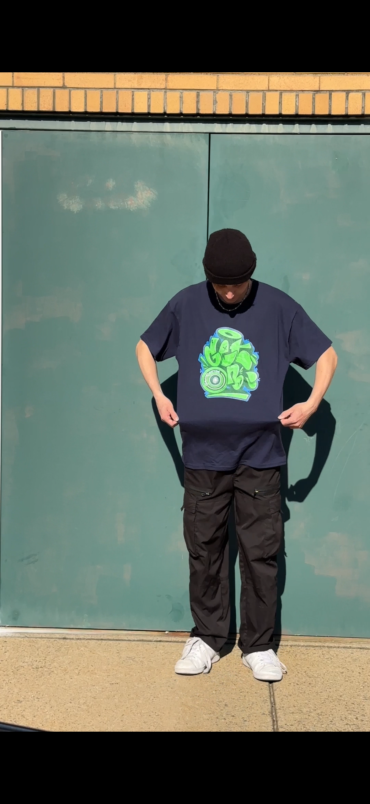 Navy Blue Graffiti T-Shirt