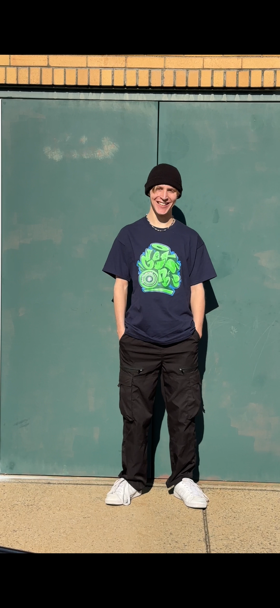 Navy Blue Graffiti T-Shirt