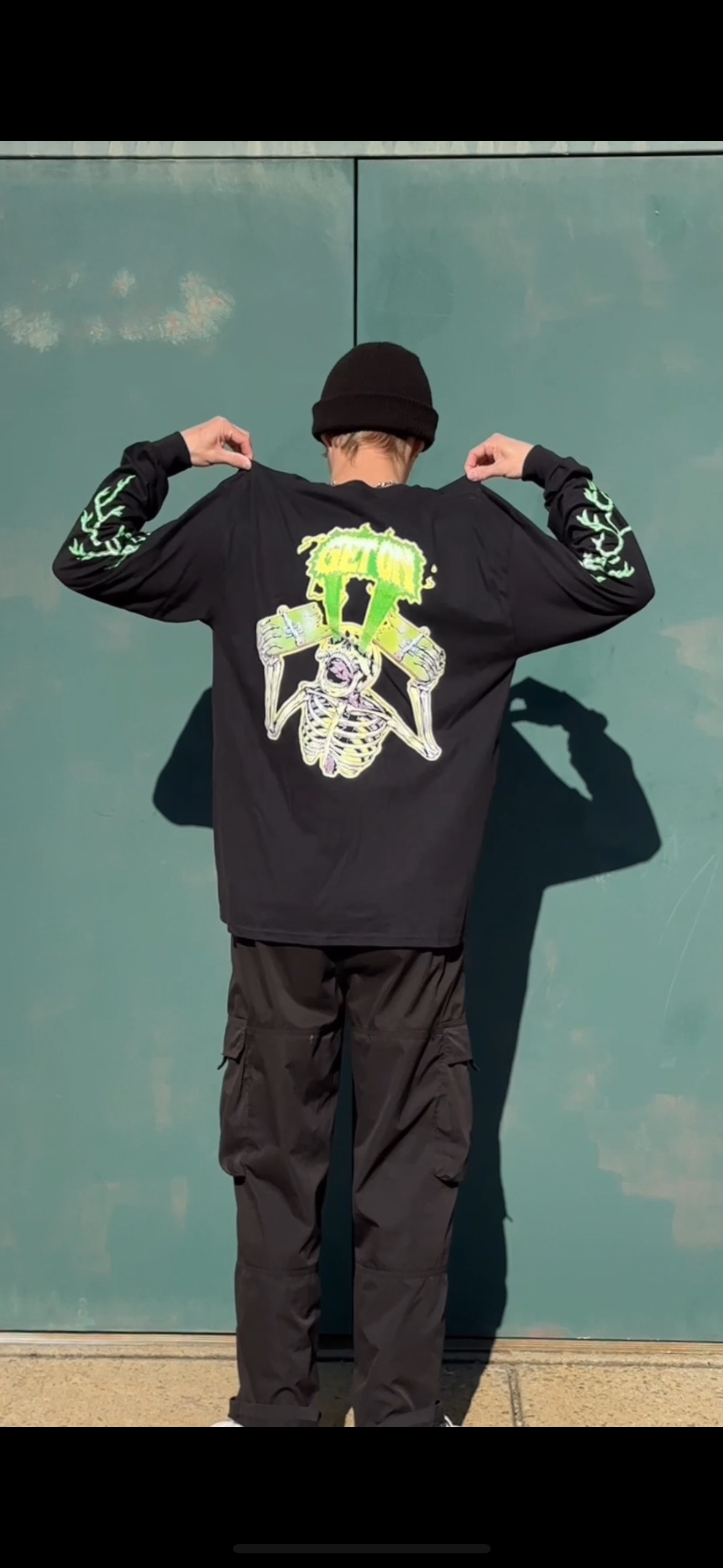 Black Skeleton Long Sleeve
