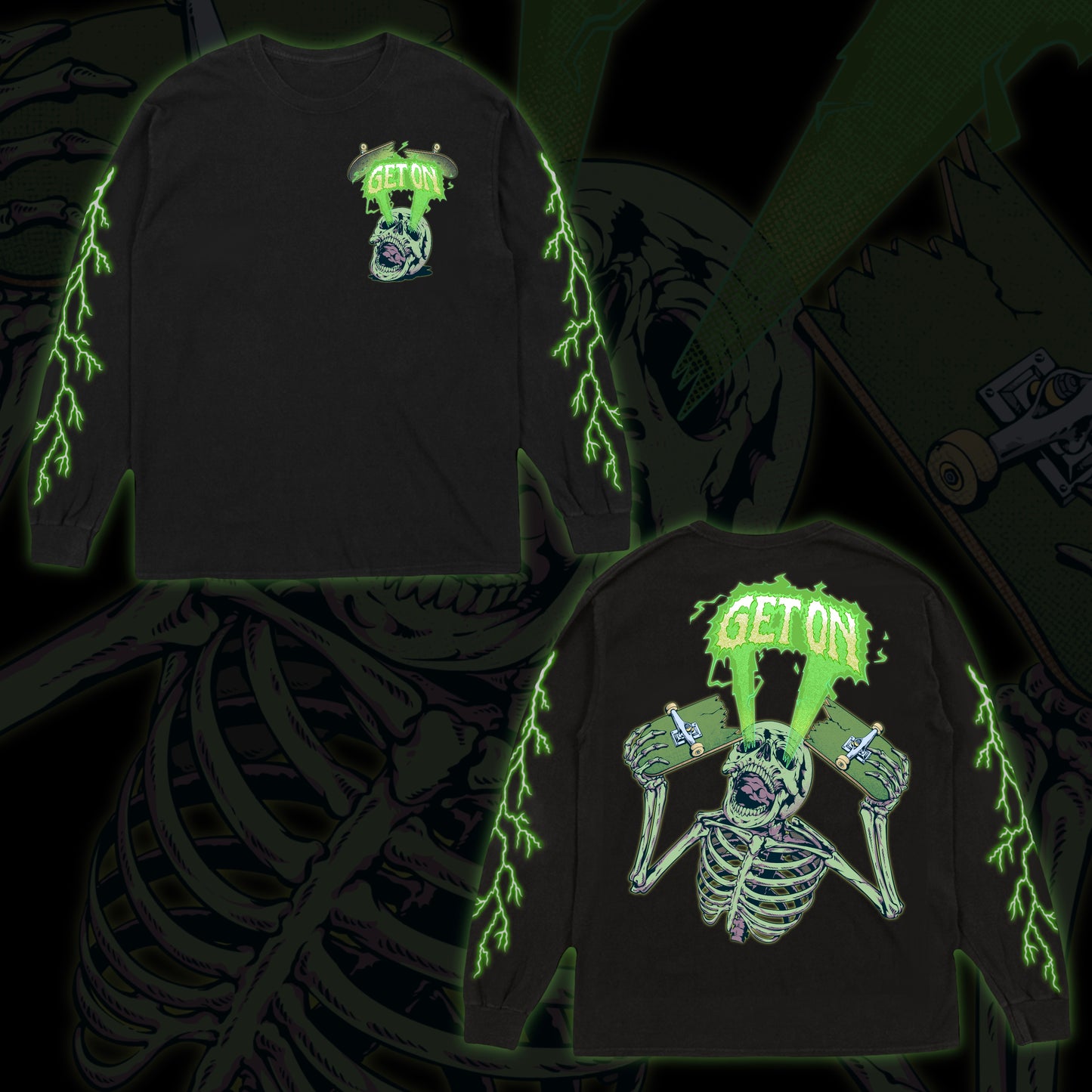 Black Skeleton Long Sleeve