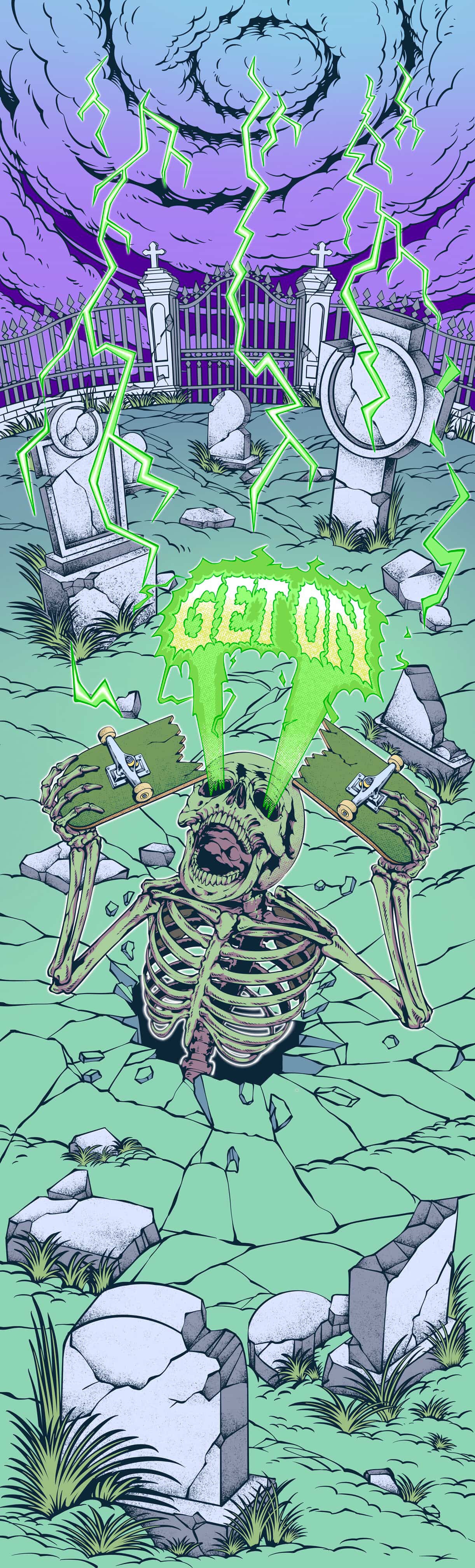 Skeleton Skateboard Deck