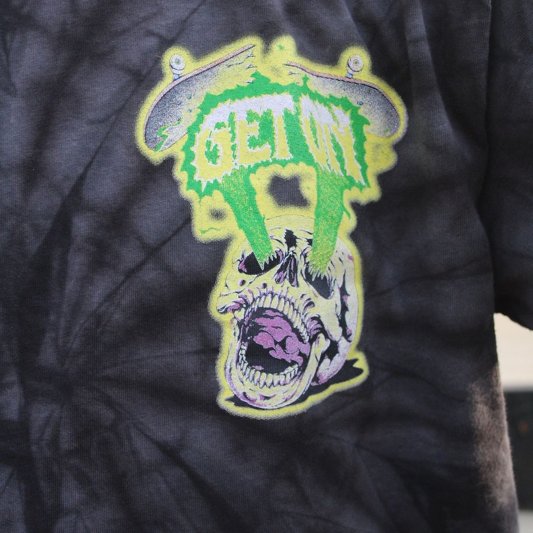 Gray/Black Tie Dye Skeleton Long Sleeve